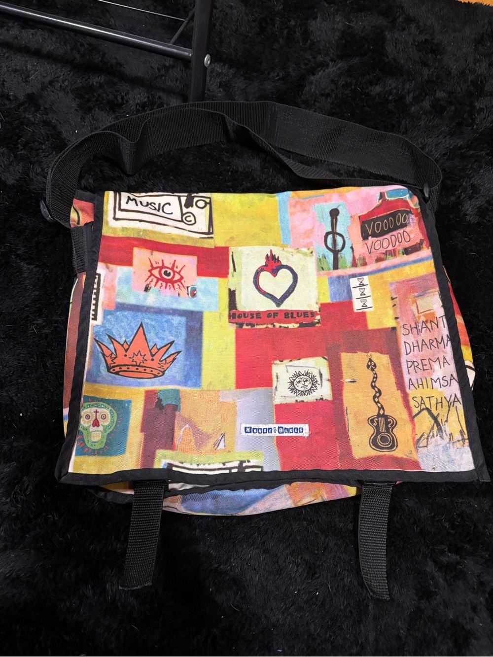 Colorblock Graphic Crossbody Bag - Multicolor